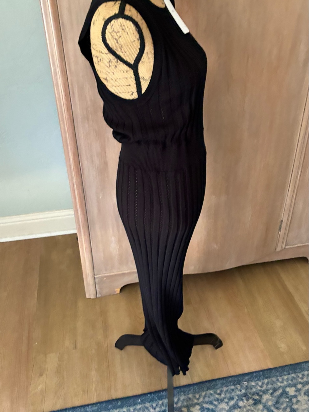 NWT Varley Florian Dress black knit maxi rich mom quiet luxury capsule L - Picture 16 of 16